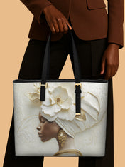 Pearl Serenity Sleek Leather Tote QR0TV116