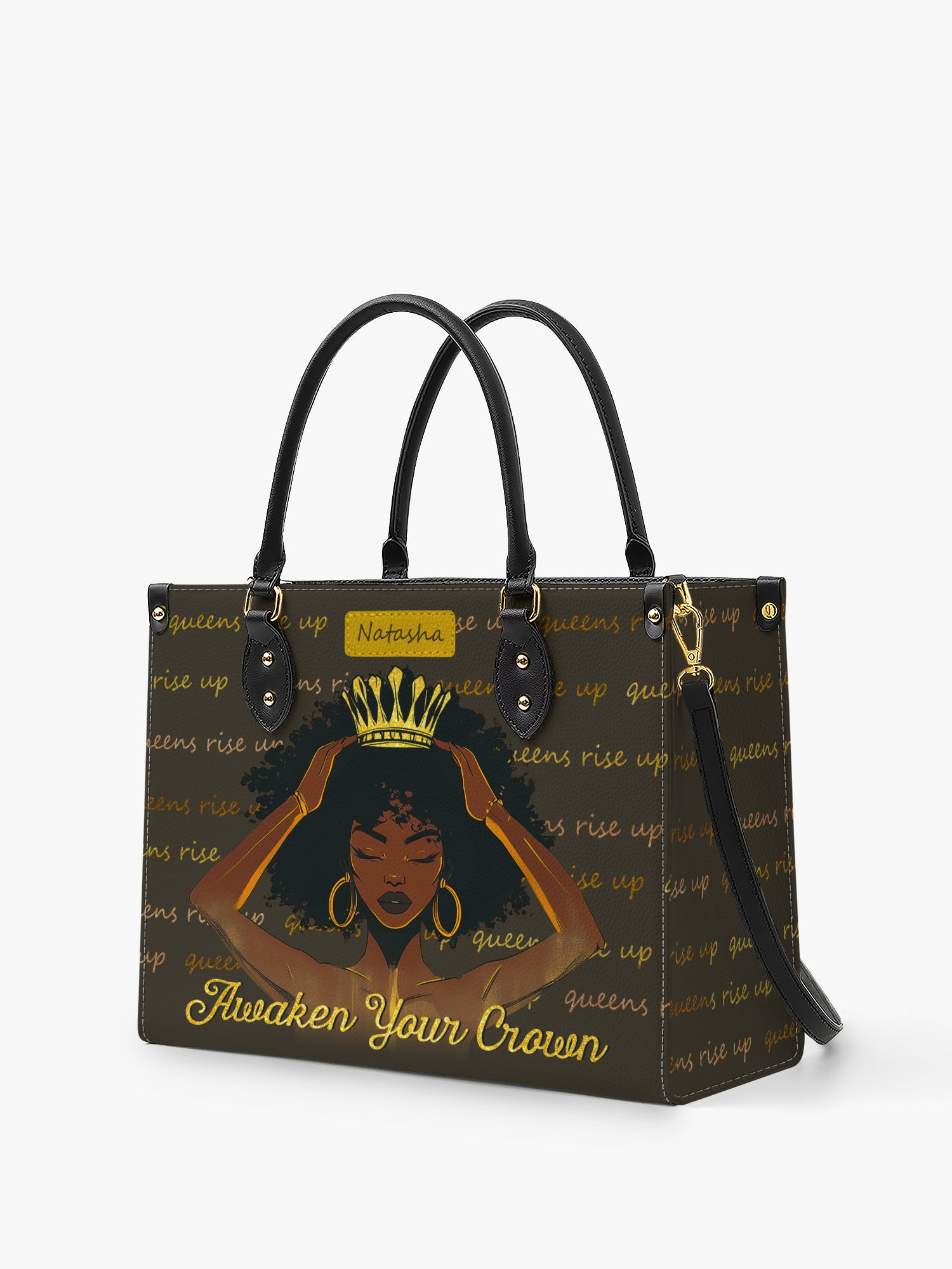 Crown of Resilience Premium Leather Handbag