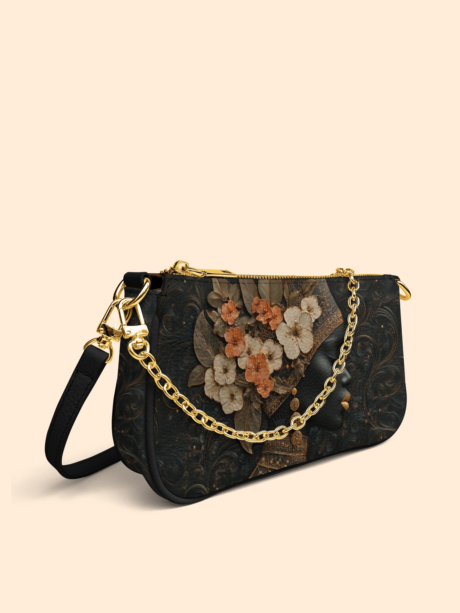 Orange Blooms Queen Classic Zip Pochette QR0XD301