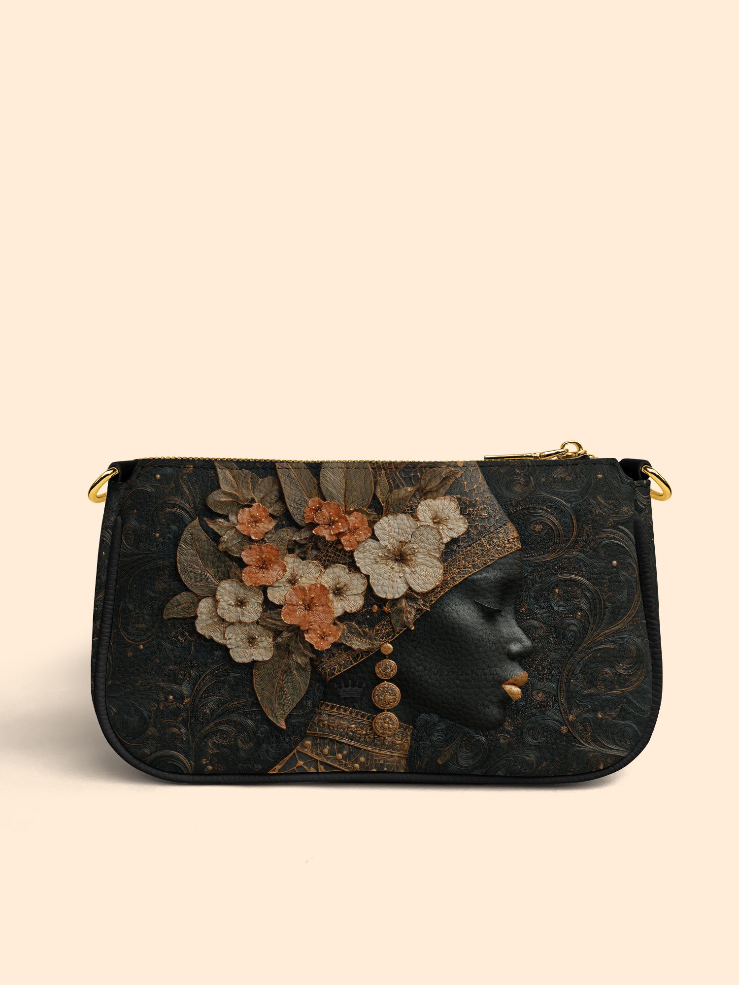 Orange Blooms Queen Classic Zip Pochette QR0XD301