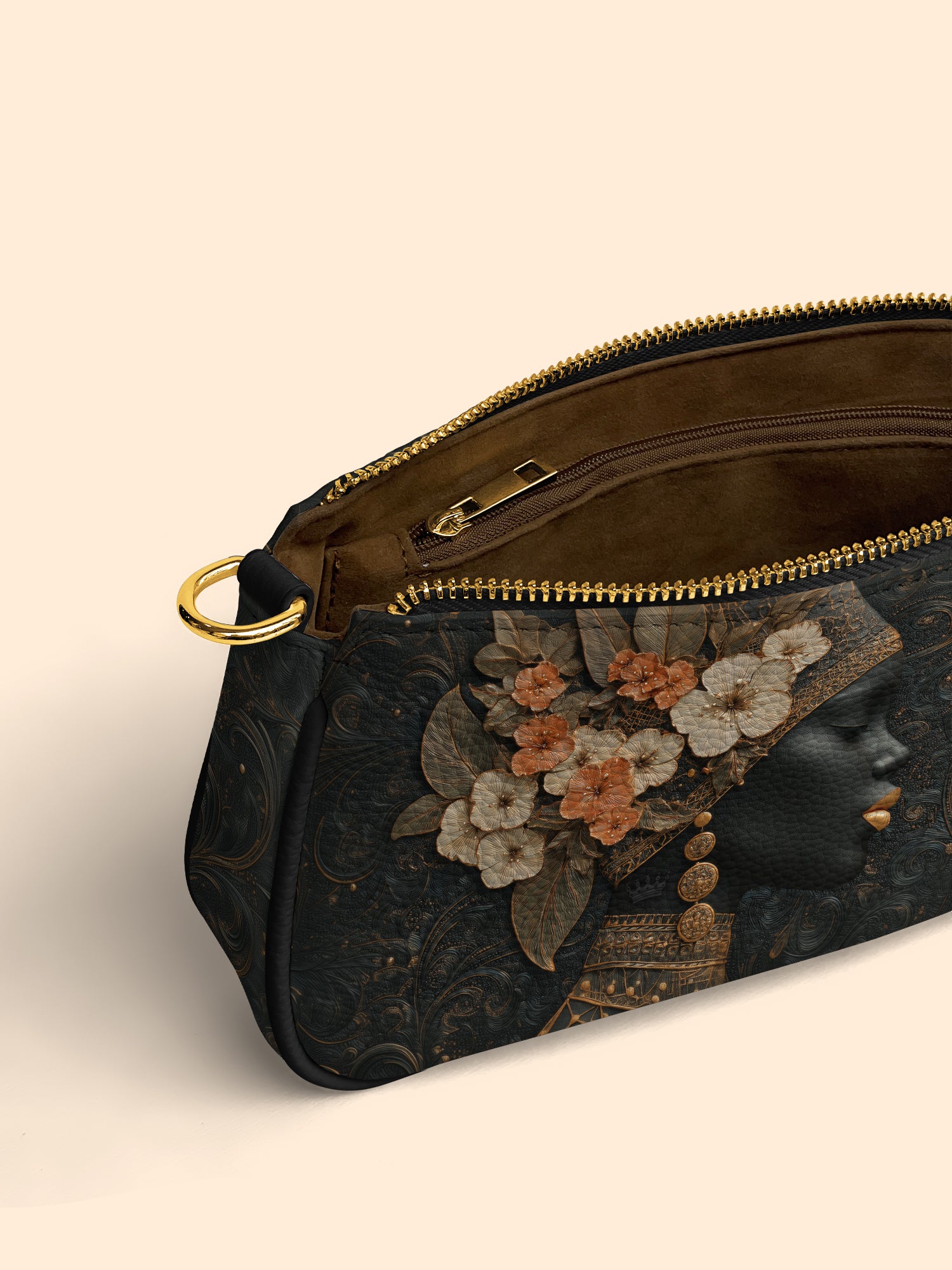 Orange Blooms Queen Classic Zip Pochette QR0XD301