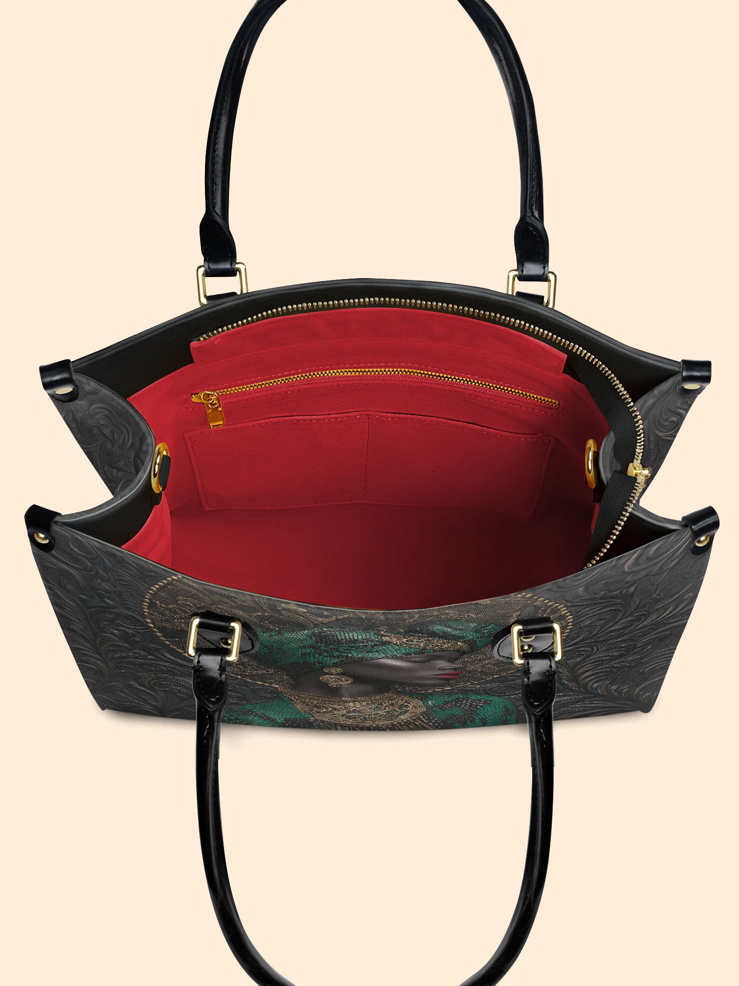 African Serpent Premium Leather Handbag QR0XD461