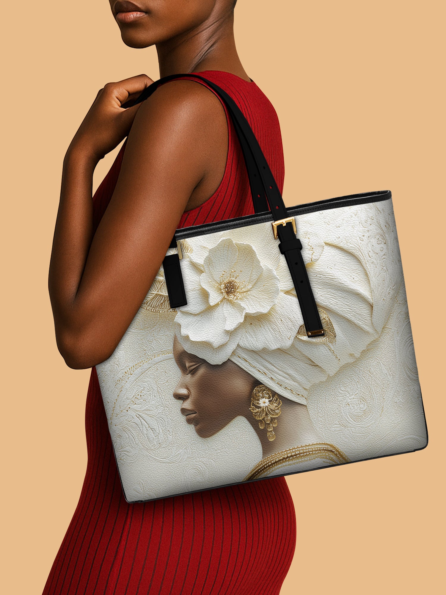 Pearl Serenity Sleek Leather Tote QR0TV116