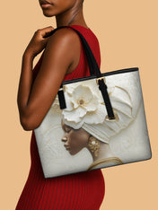 Pearl Serenity Sleek Leather Tote QR0TV116