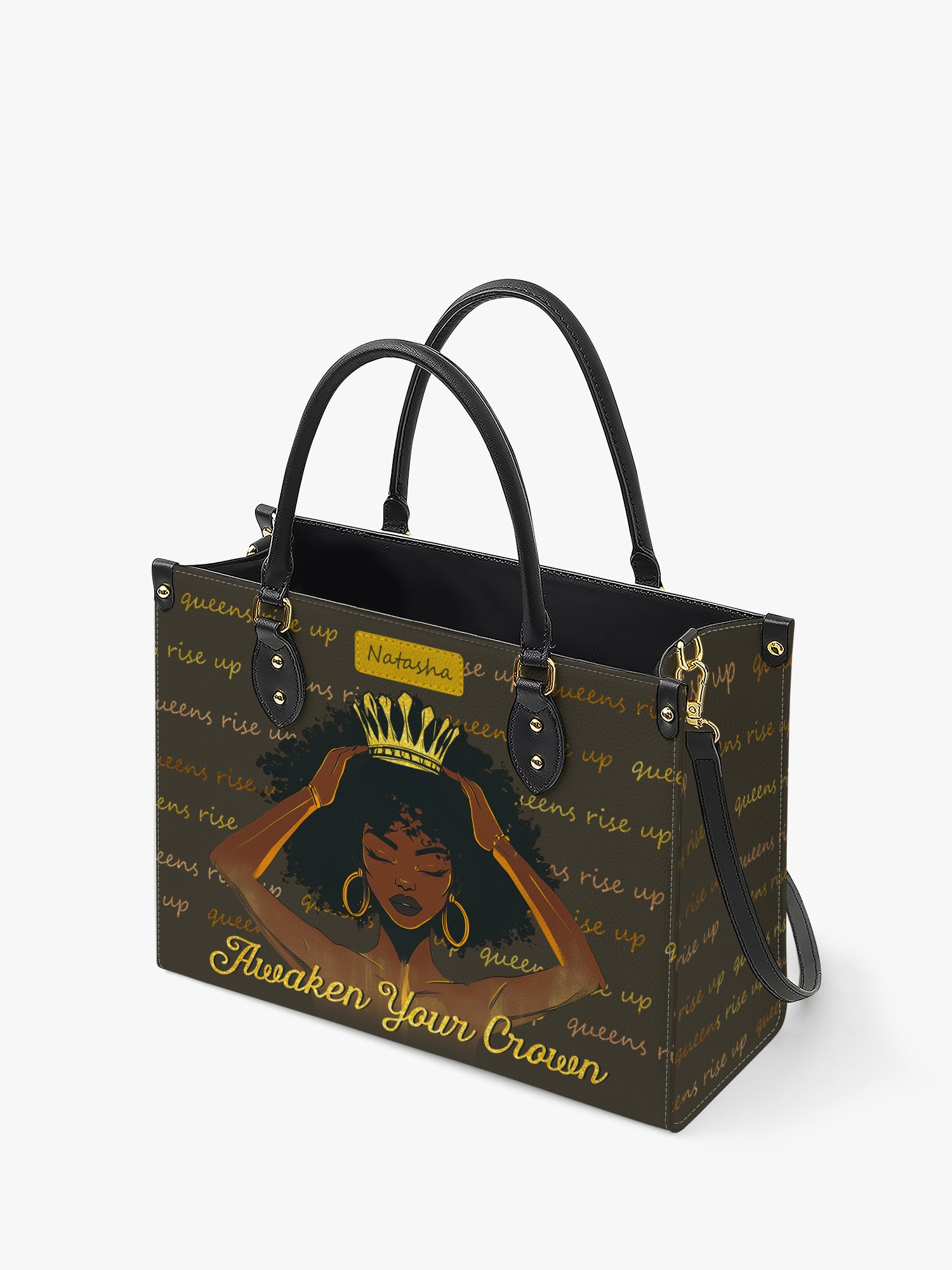 Crown of Resilience Premium Leather Handbag