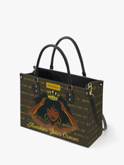 Crown of Resilience Premium Leather Handbag