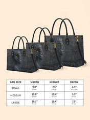 Midnight Bloom Premium Leather Handbag QR0TV146