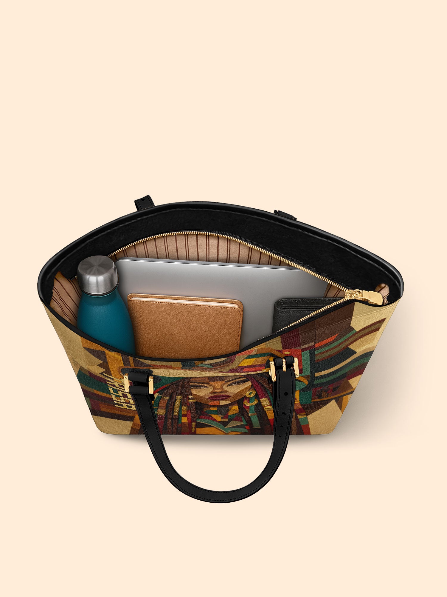 Colorful Majesty Sleek Leather Tote