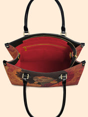 Noir Bloom Premium Leather Handbag QR0XD236