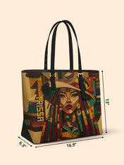 Colorful Majesty Sleek Leather Tote