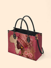 African Blossom Premium Leather Handbag QR0XD538