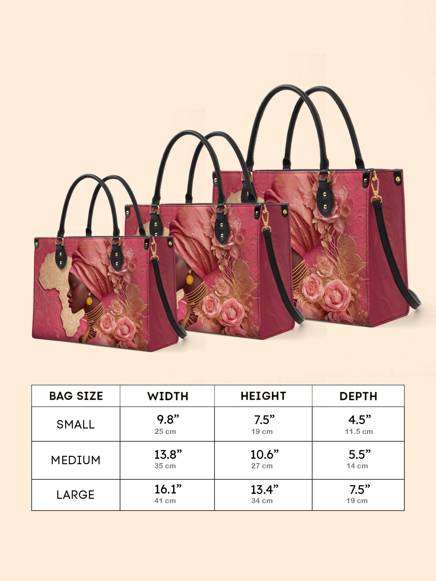 African Blossom Premium Leather Handbag QR0XD538