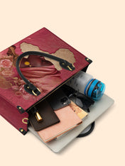 African Blossom Premium Leather Handbag QR0XD538