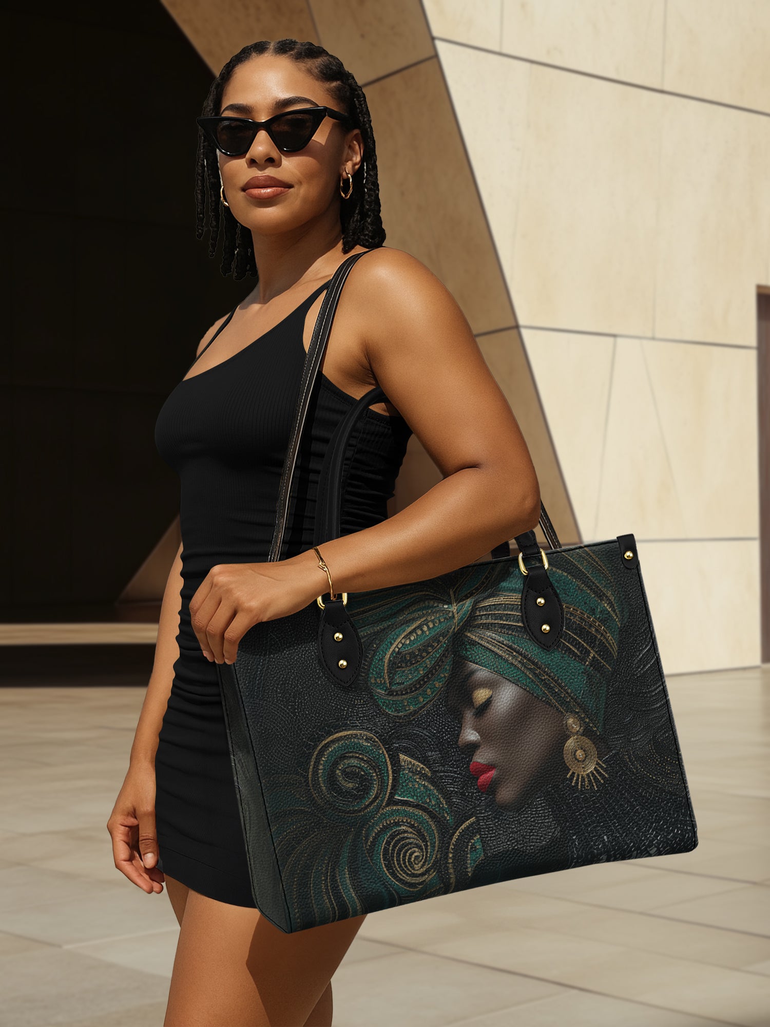 African Origins Premium Leather Handbag QR0XD458