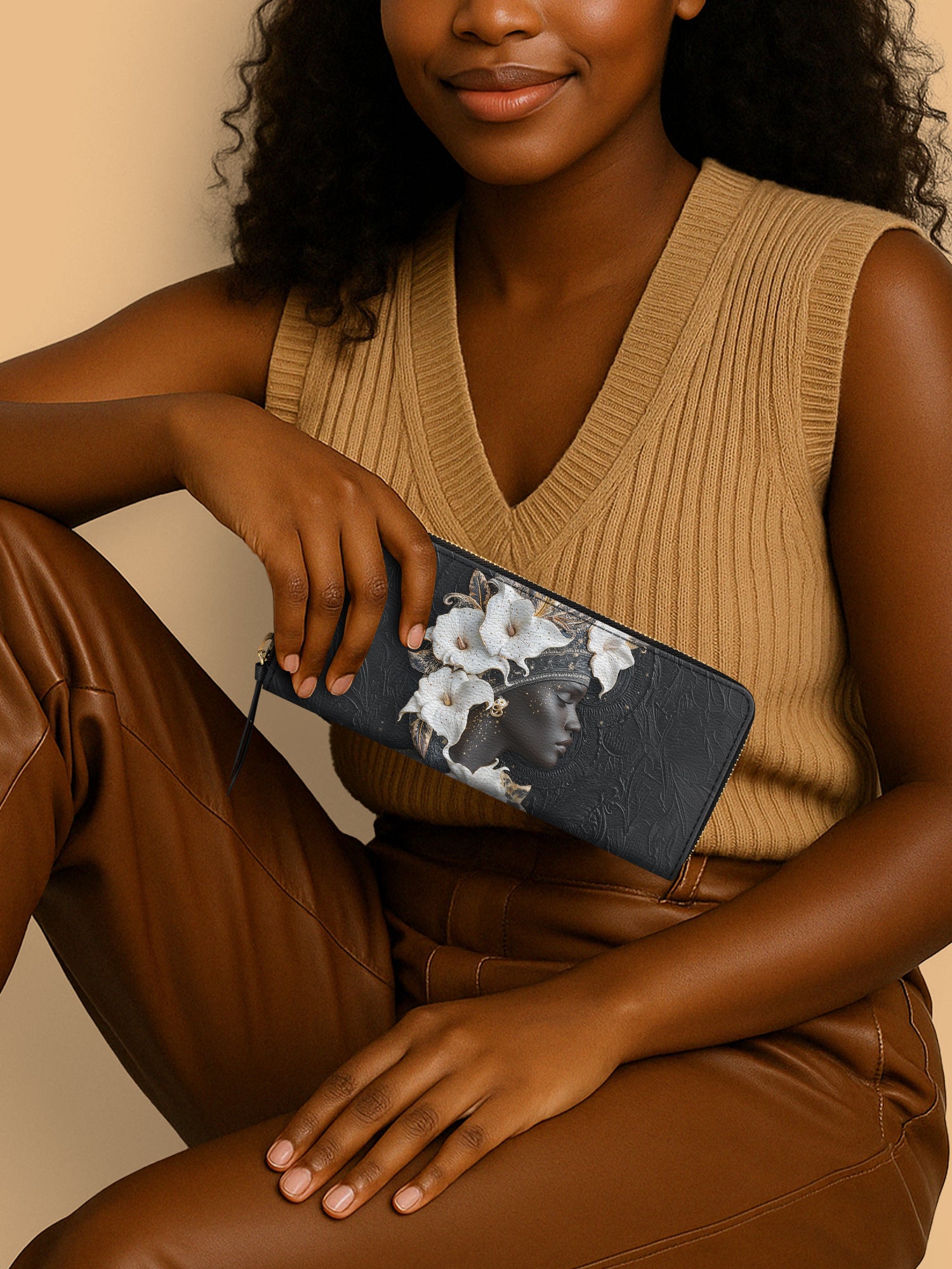 Noir Serenity Slimline Zippy Wallet QR0TD215