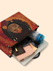 Noir Bloom Premium Leather Handbag QR0XD236