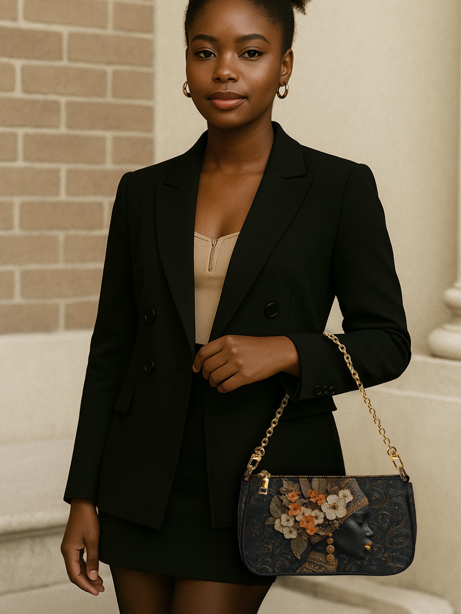 Orange Blooms Queen Classic Zip Pochette QR0XD301