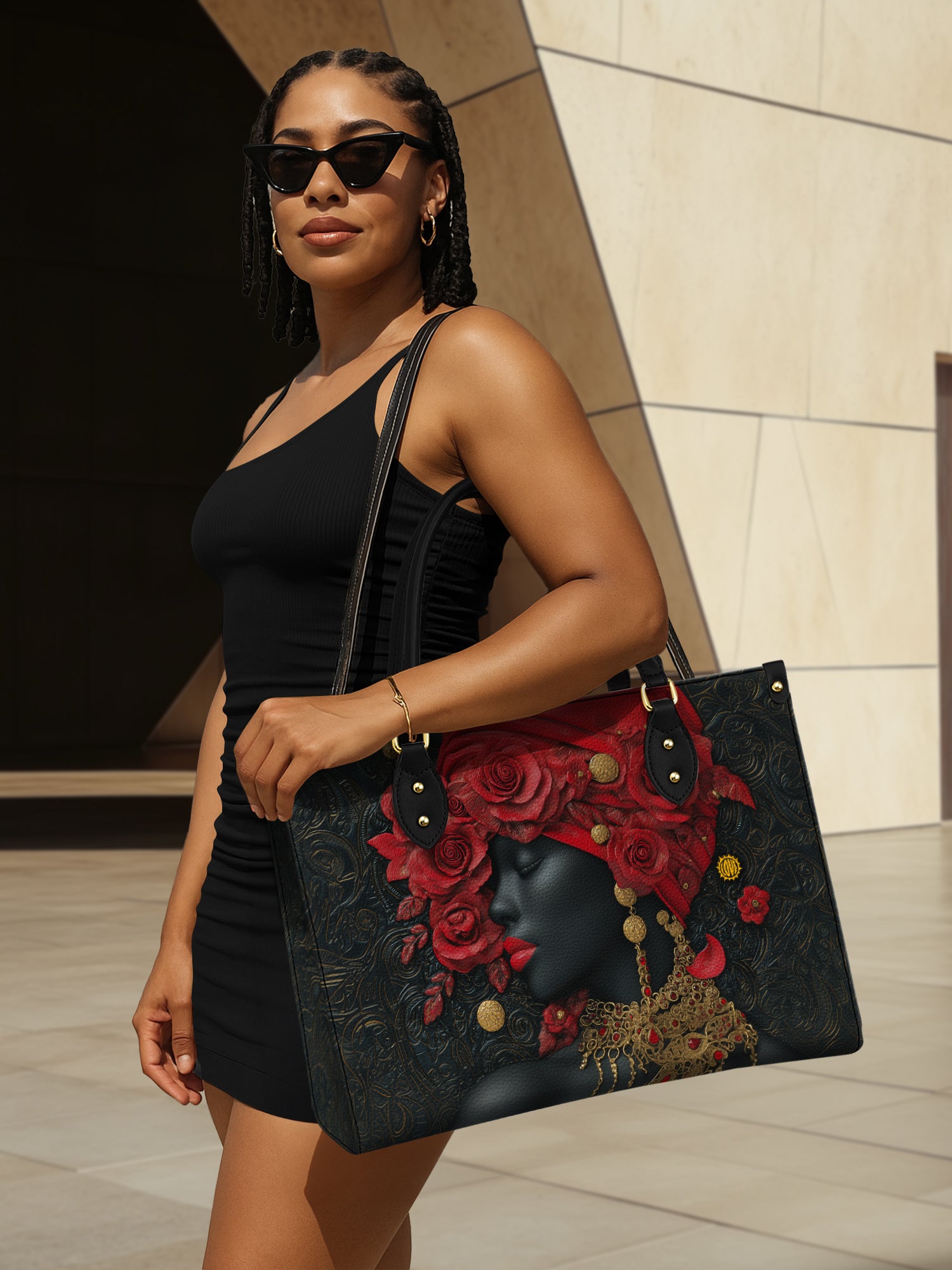 Scarlet Rose Inferno Premium Leather Handbag QR0XD294