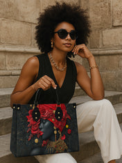 Scarlet Rose Inferno Premium Leather Handbag QR0XD294