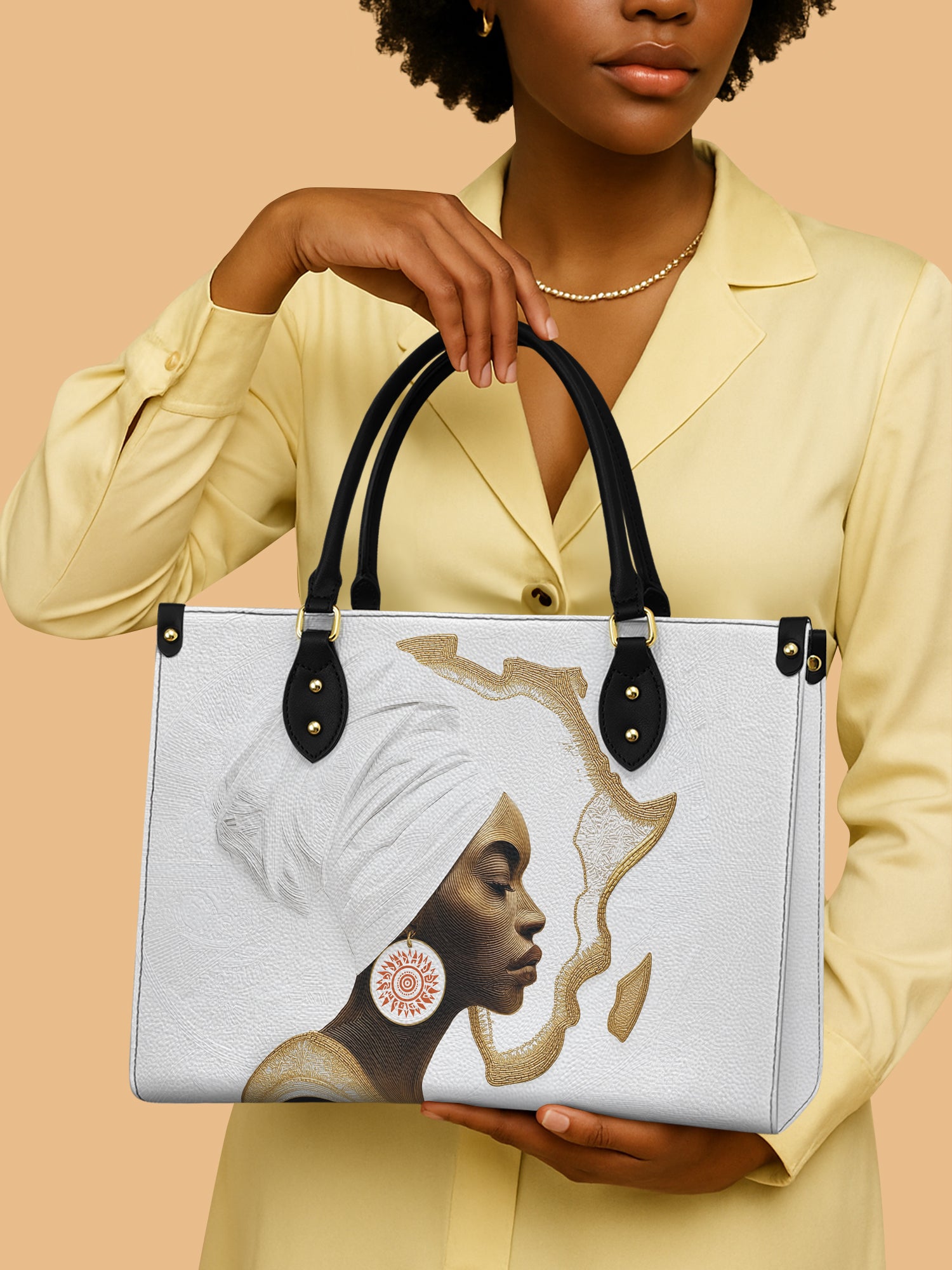 Sacred Continent Premium Leather Handbag QR0TD334