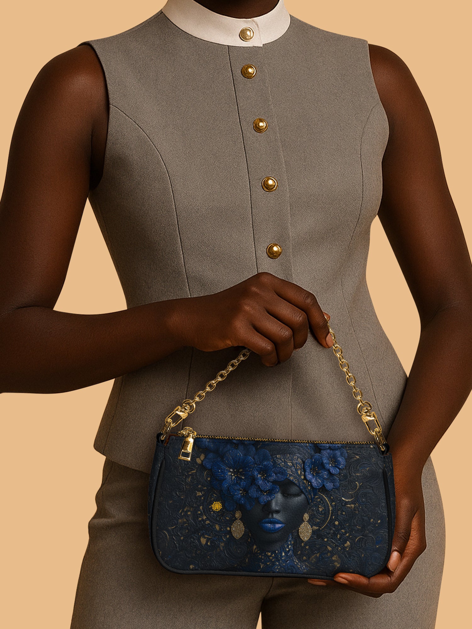 Midnight Bluebonnet Classic Zip Pochette QR0XD300