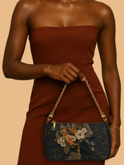 Orange Blooms Queen Classic Zip Pochette QR0XD301