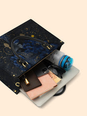 Midnight Bluebonnet Premium Leather Handbag QR0XD292