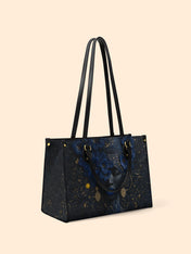 Midnight Bluebonnet Premium Leather Handbag QR0XD292
