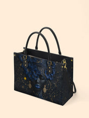 Midnight Bluebonnet Premium Leather Handbag QR0XD292