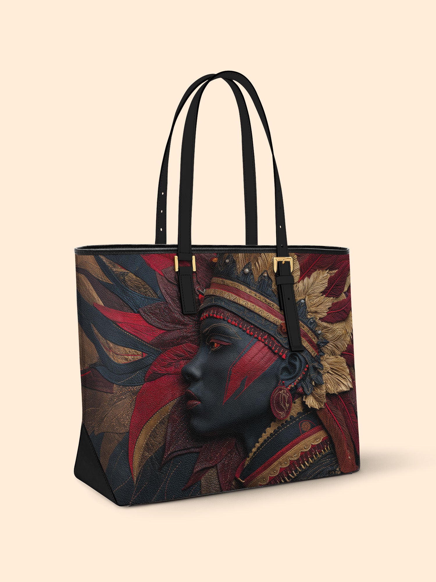 Warrior’s Bloom Sleek Leather Tote QR0TD072