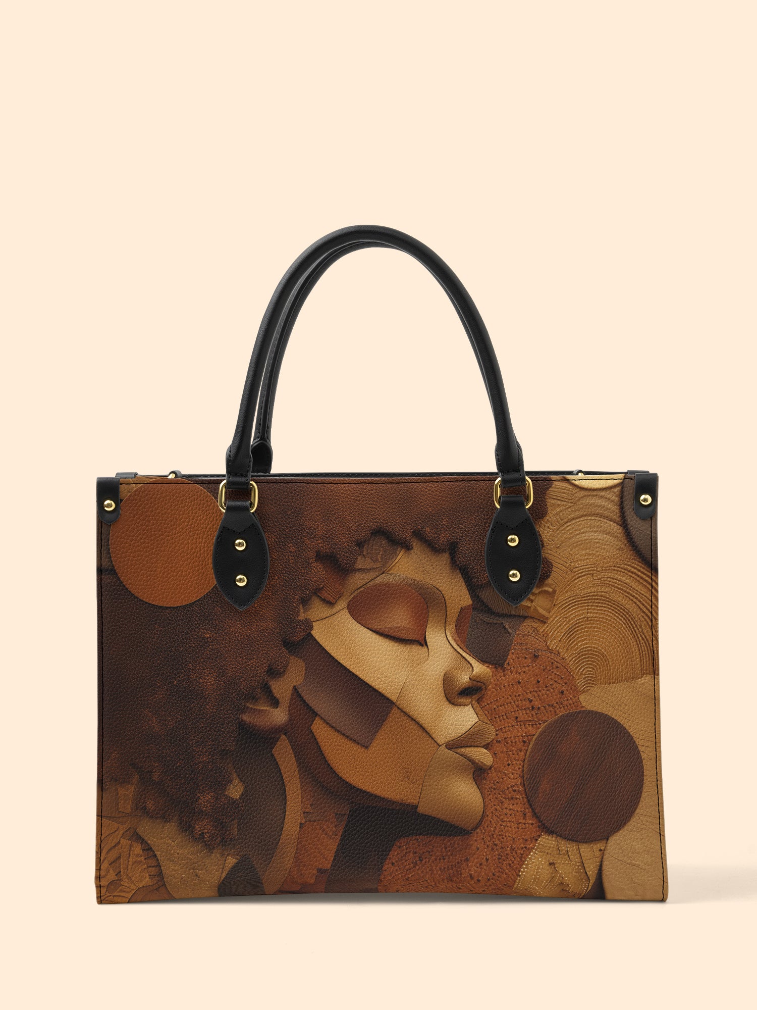 Golden Melanin Premium Leather Handbag QR0TD292