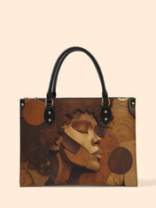 Golden Melanin Premium Leather Handbag QR0TD292