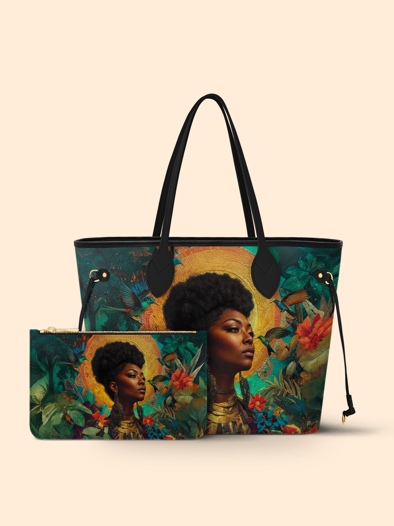 Golden Wings of Empowerment Classic Shopper Tote QR0TD006