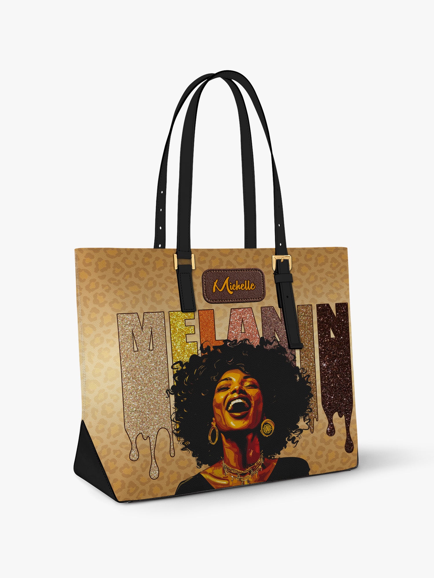 Melanin Sleek Leather Tote