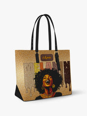 Melanin Sleek Leather Tote