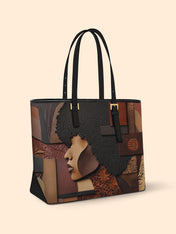 Essence of Melanin Sleek Leather Tote QR0TD023