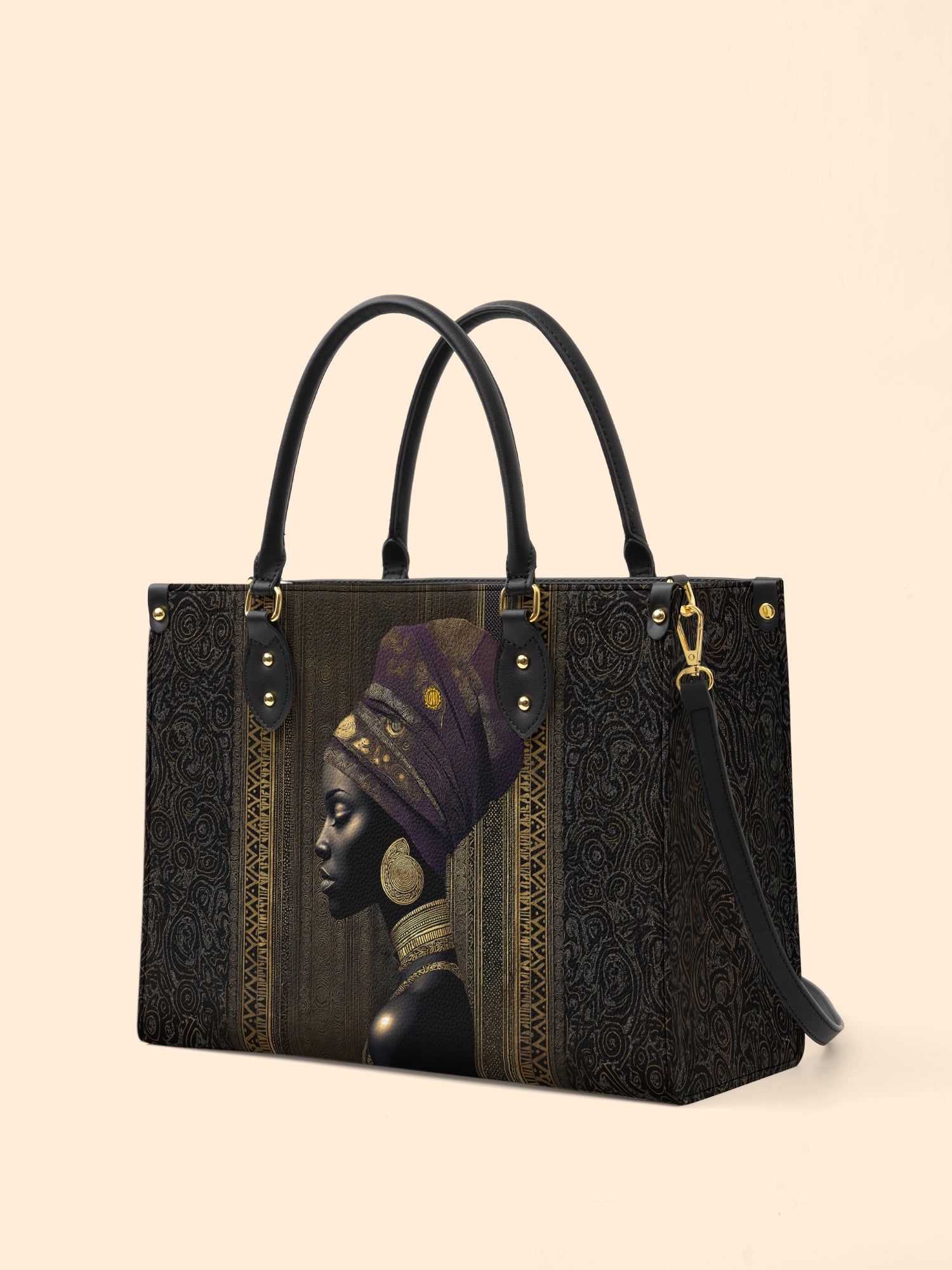 Golden Veil Premium Leather Handbag QR0TV164