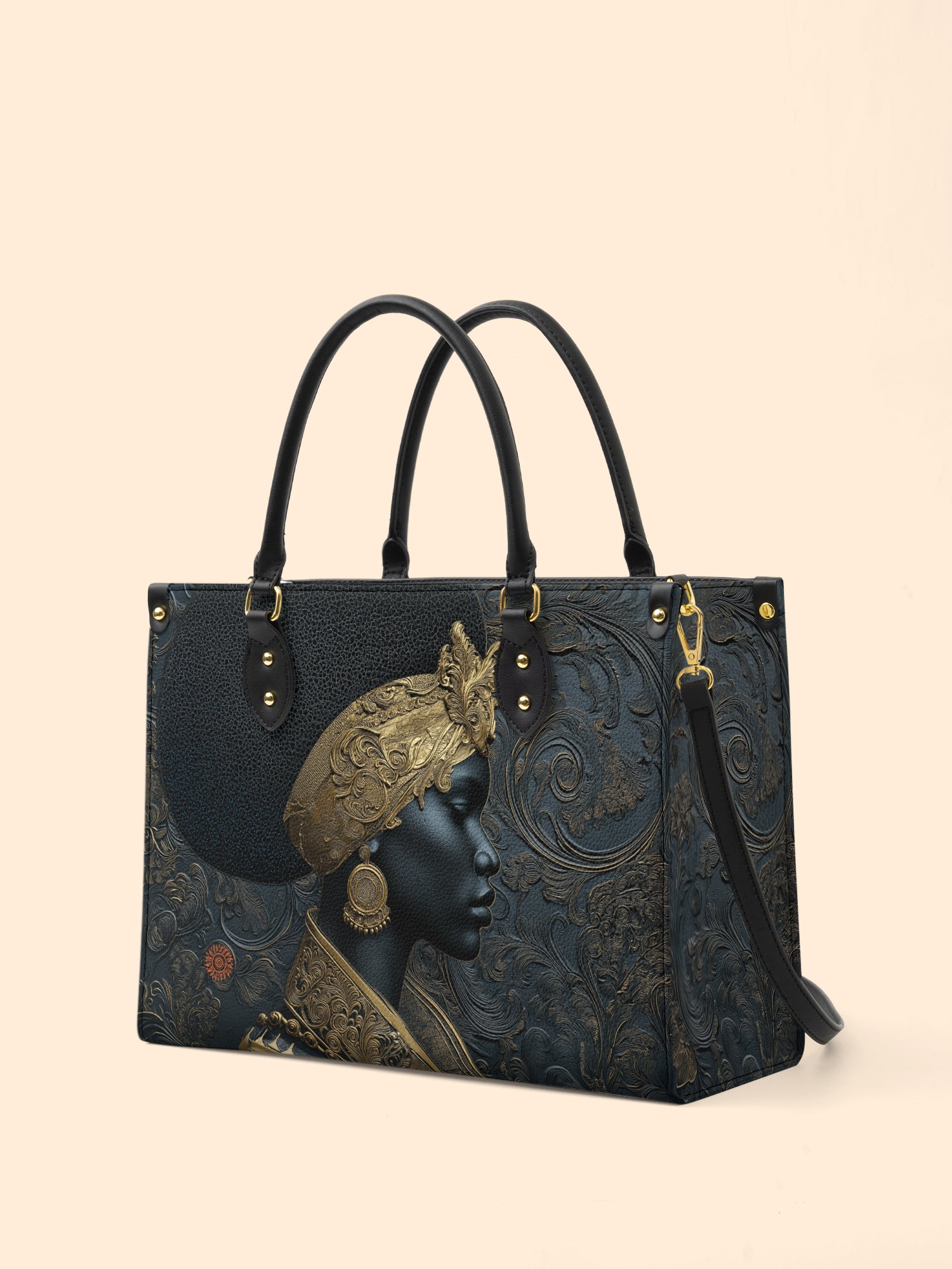 Ebony Sovereign Premium Leather Handbag QR0XD126