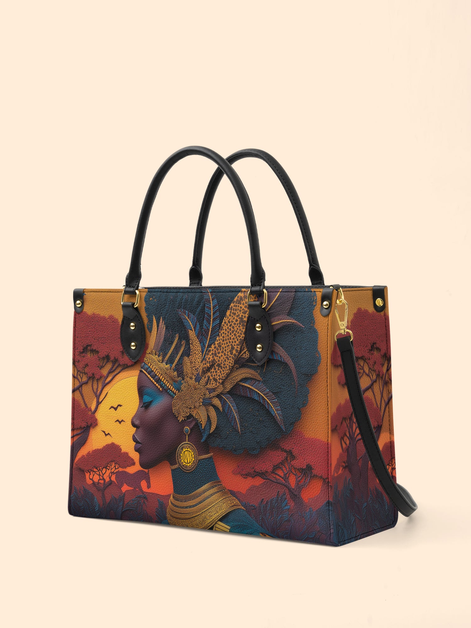 African Aspirations Premium Leather Handbag QR0HH057