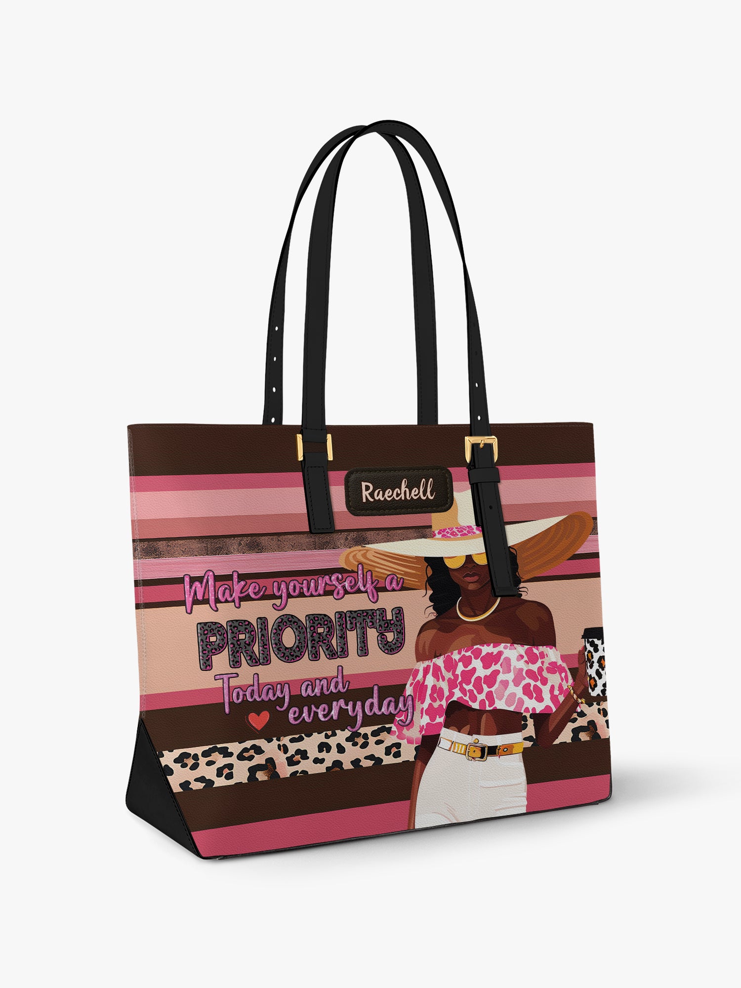 Proudly Me Sleek Leather Tote