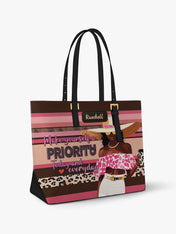 Proudly Me Sleek Leather Tote