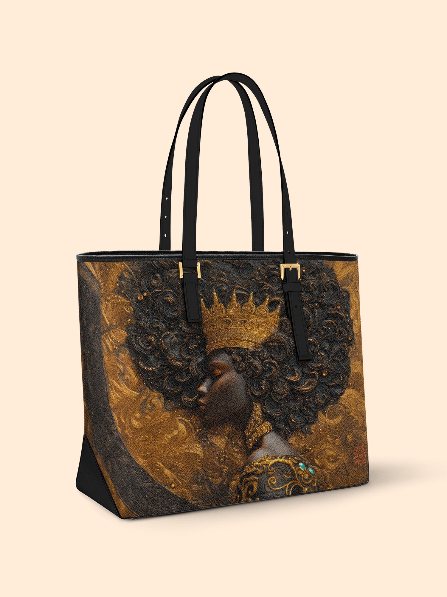 Melanin Spell Sleek Leather Tote QR0XD121