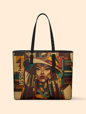 Colorful Majesty Sleek Leather Tote