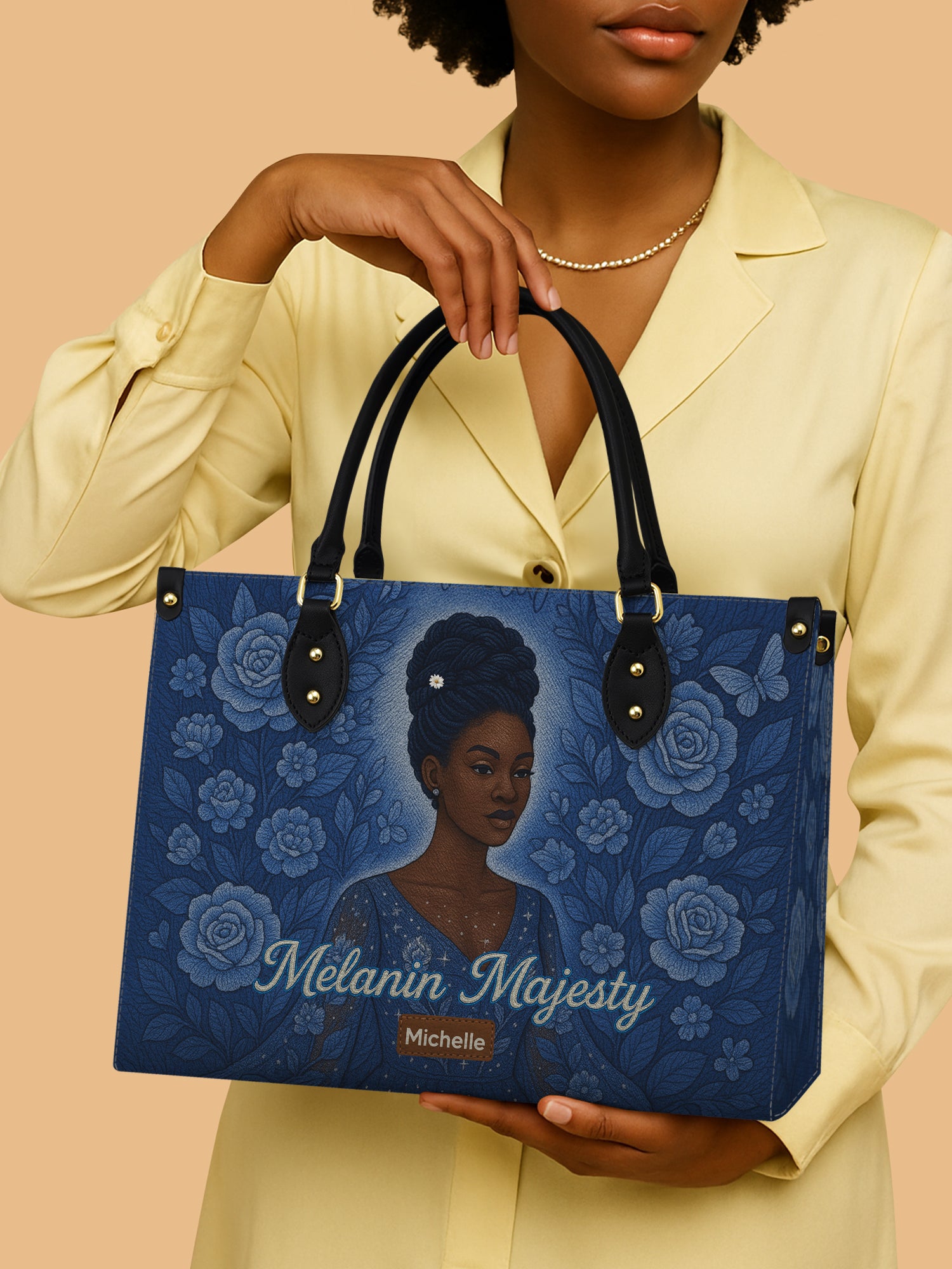 Melanin Majesty Premium Leather Handbag