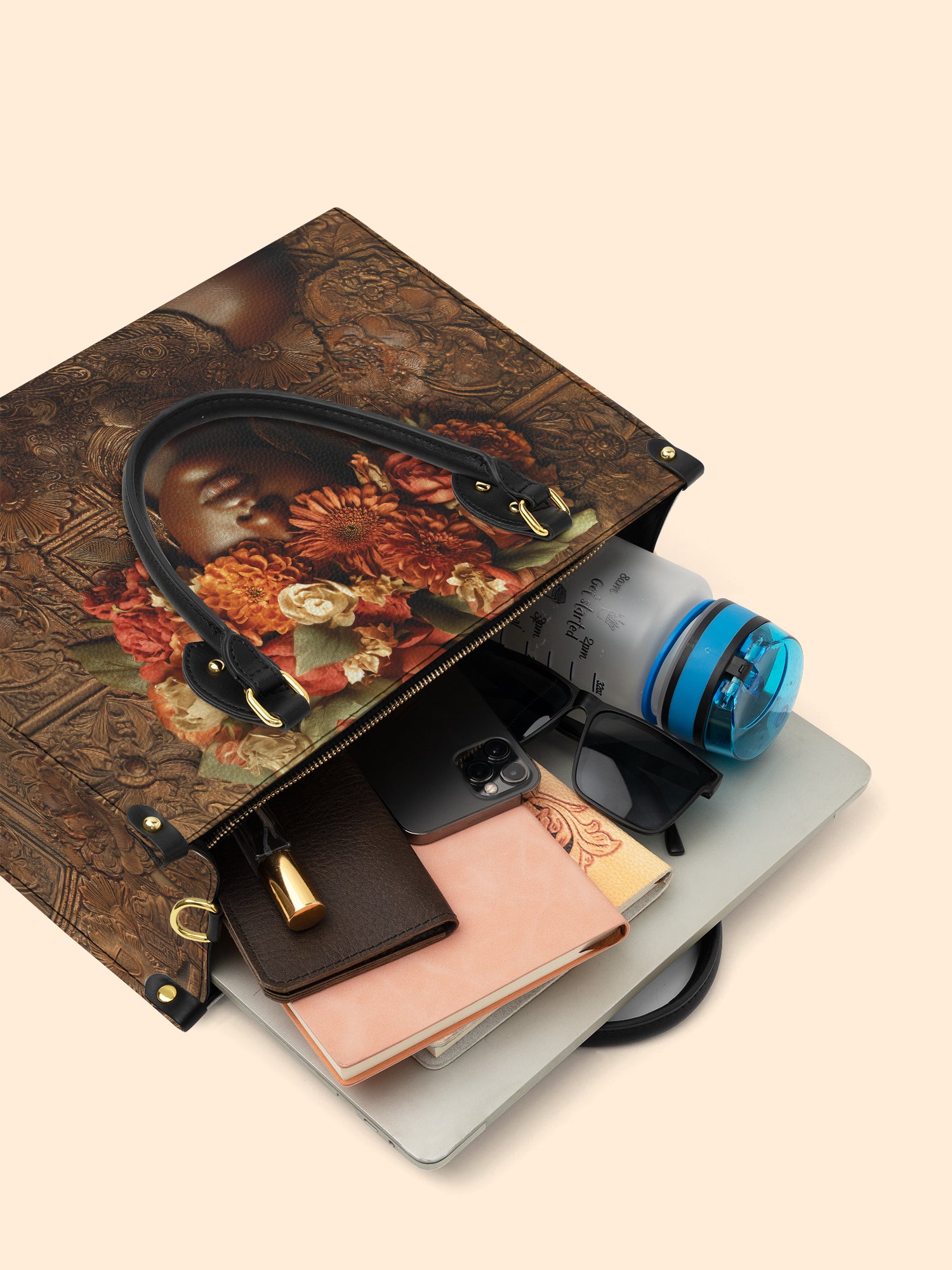 Floral Goddess Premium Leather Handbag QR0TV043