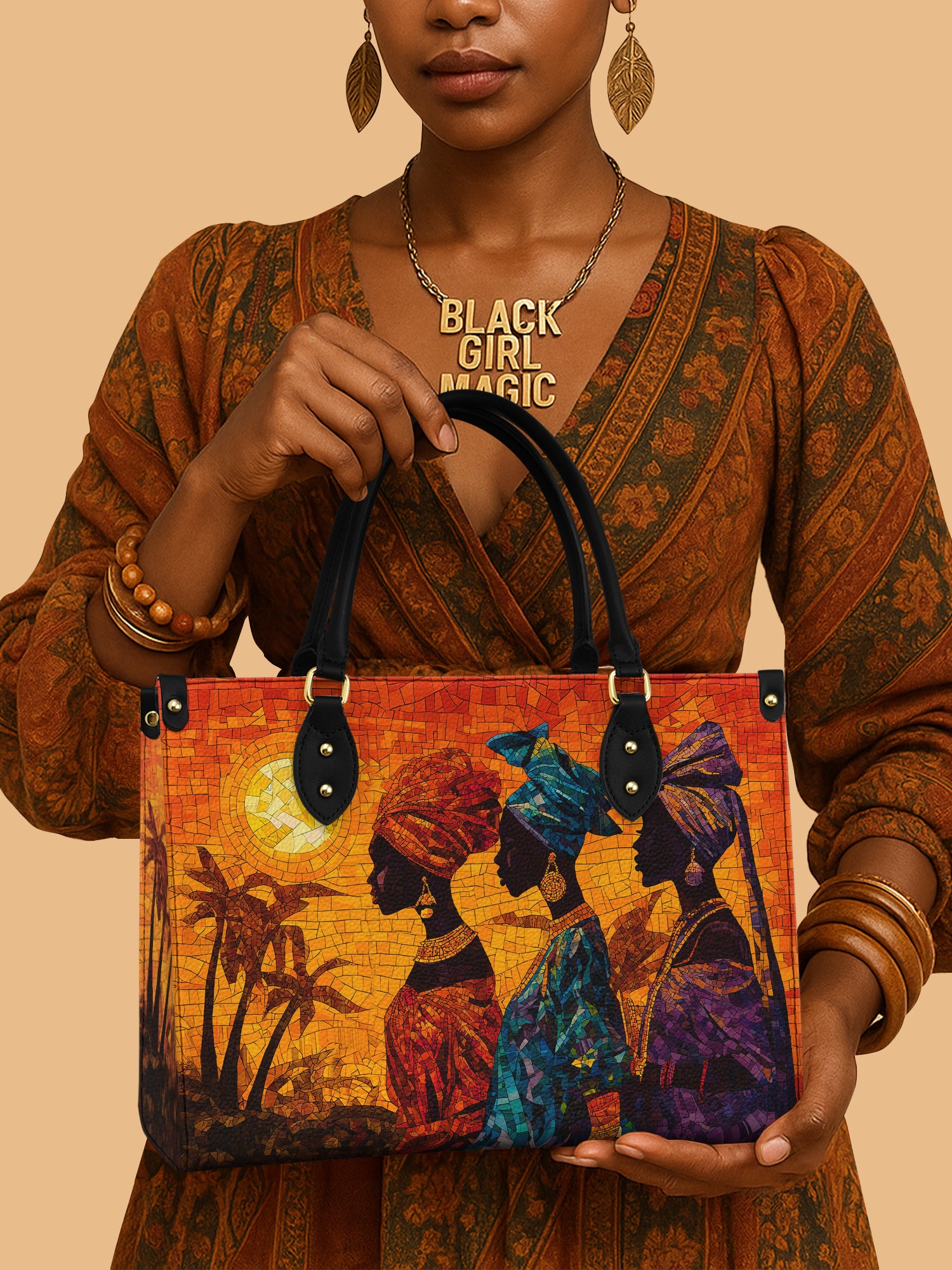 Golden Sisters Premium Leather Handbag QR0TD089