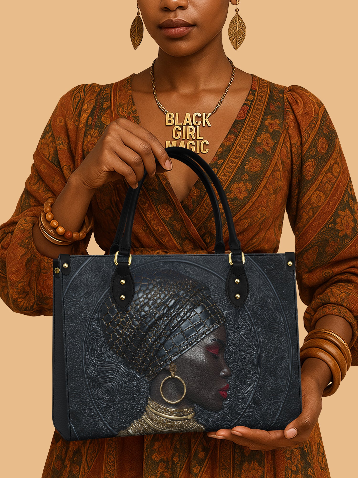 Artistry of Africa Premium Leather Handbag QR0XD462