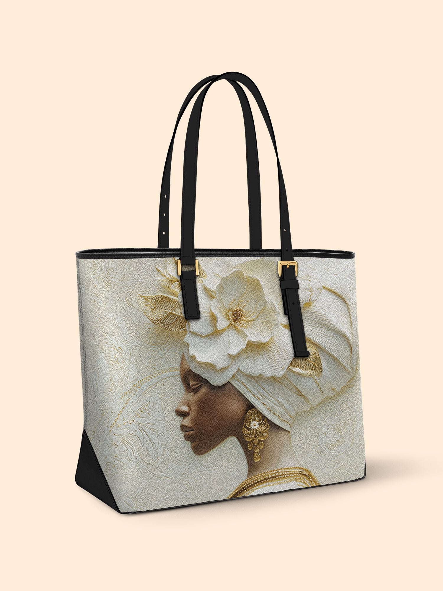 Pearl Serenity Sleek Leather Tote QR0TV116