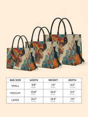 Golden Bloom Premium Leather Handbag QR0HH073