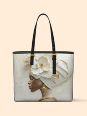 Pearl Serenity Sleek Leather Tote QR0TV116